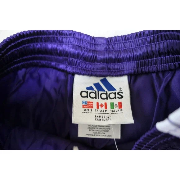 NWT 90s Y2K Vintage Adidas Spezial II Nylon Satin Soccer Shorts Purple Sz Small - Picture 6 of 12